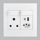 Bright Star EPL234 WHITE MODULAR WH 16 AMP PLUG+ZA PLUG+TYPE A+TYPE C