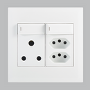 Bright Star EPL235 WHITE MODULAR WH 16 AMP PLUG + 2 EURO SOCKETS 4 X 4