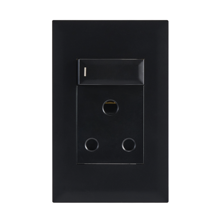 Bright Star EPL281 BLACK MODULAR BLACK 16A SOCKET WITH SWITCH 2 X 4