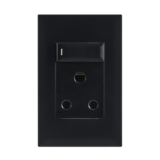 Bright Star EPL281 BLACK MODULAR BLACK 16A SOCKET WITH SWITCH 2 X 4