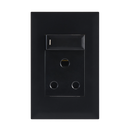 Bright Star EPL281 BLACK MODULAR BLACK 16A SOCKET WITH SWITCH 2 X 4