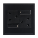 Bright Star EPL283 BLACK MODULAR BK 2X16A SOCKET WITH SWITCHES 4 X 4