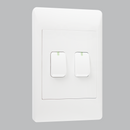 Bright Star ESW002/2 WHITE 2 LEVER 2 WAY SWITCH 2 X 4 (10 per box)