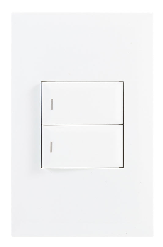 Bright Star ESW202 WHITE MODULAR WH 2 LEVER 1 WAY SWITCH 2 X 4