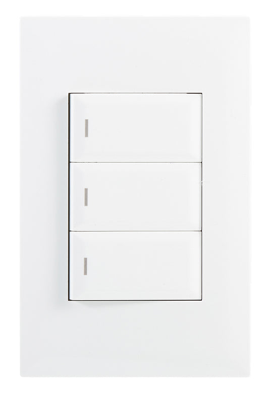 Bright Star ESW203/2 WHITE MODULAR WH 3 LEVER 2 WAY SWITCH 2 X 4