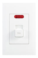 Bright Star ESW204 WHITE MODULAR WH 32A DOUBLE POLE ISOLATOR 2 X 4