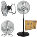 Bright Star FAN008/3 IN ONE WHITE 3 IN 1 FLOOR/TABLE/WALL FAN 3 SPEED 55W