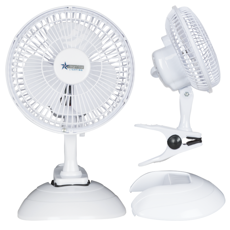 Bright Star FAN012 WH 6" TABLE AND CLIP FAN 15W 2 SPEED