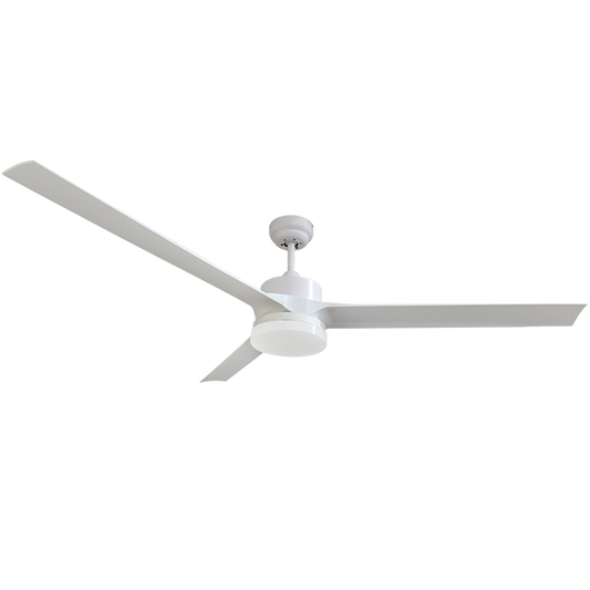 Bright Star FCF086 WHITE 18W LED 4000K 29W COPPER COIL DC 3 BLADE REMOTE