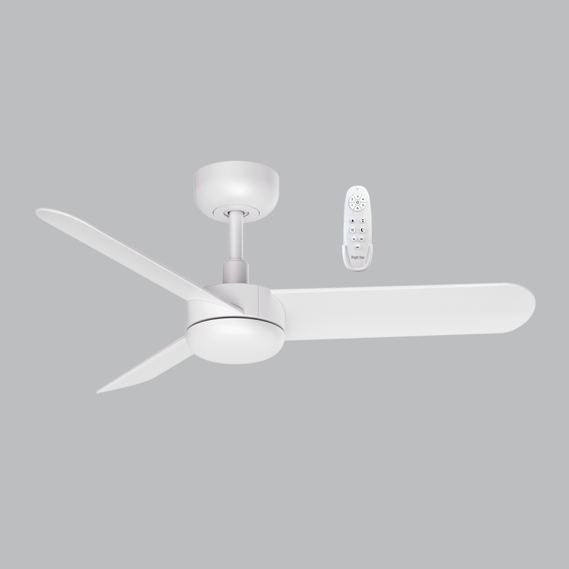 Bright Star FCF088 WHITE 32W COPPER COIL DC 3 BLADE REMOTE NO LIGHT