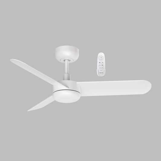 Bright Star FCF088 WHITE 32W COPPER COIL DC 3 BLADE REMOTE NO LIGHT