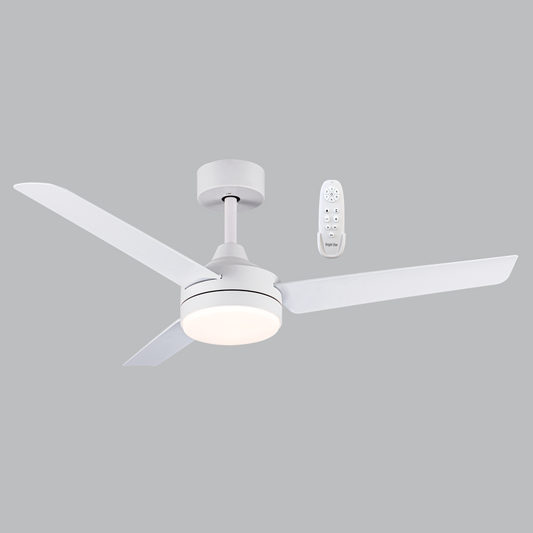 Bright Star FCF089 WHITE 24W LED CCT 30W COPPER COIL DC 3 BLADE REMOTE