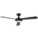 Bright Star FCF091 BLACK 12W LED 6500K 35W COPPER COIL DC 3 BLADE REMOTE