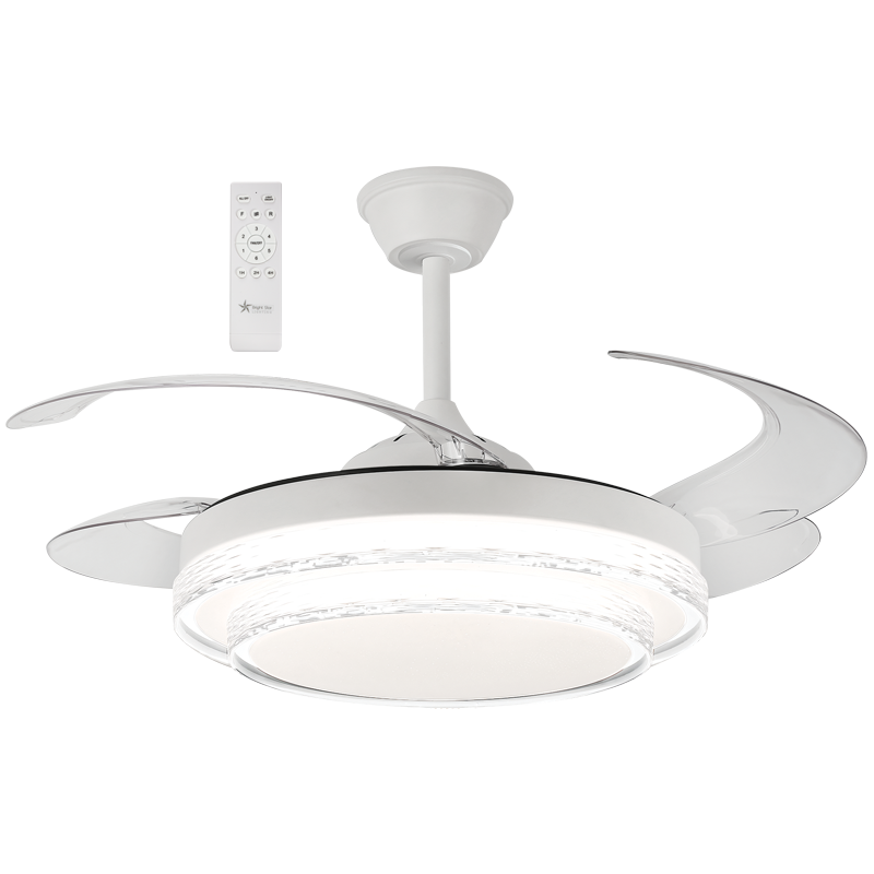 Bright Star FCF094 LED RETRACTABLE BLADES 42W LED CCT 30W DC MOTOR