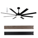 Bright Star FCF102 BLACK 72" 24W LED CCT 55W DC MOTOR 8 BLADES