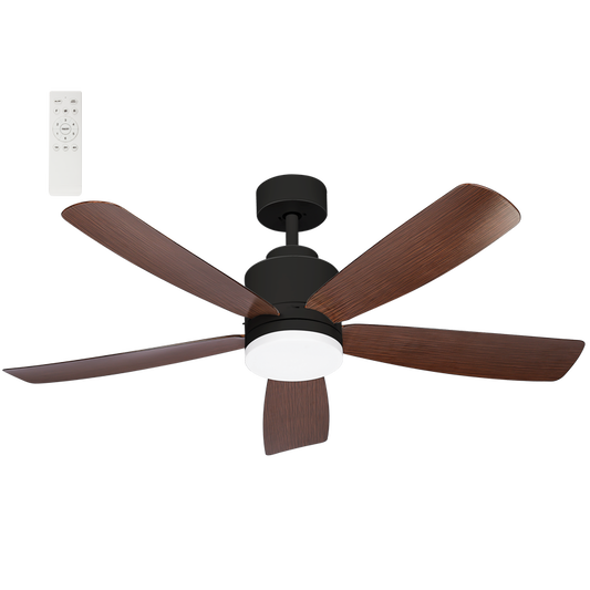 Bright Star FCF112 BLACK 18W LED CCT 30W DC MOTOR 5 BLADES REMOTE
