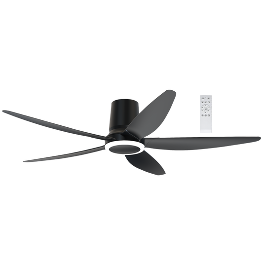 Bright Star FCF119 BLACK 18W LED CCT 35W DC MOTOR 5 BLADES REMOTE 48"