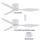 Bright Star FCF122 WHITE (PART400 FOR LED KIT) 52" 3 ABS BLADES REMOTE