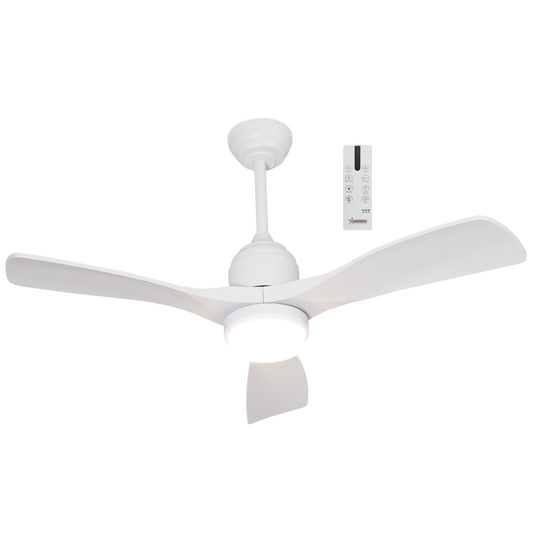 Bright Star FCF126 OUTDOOR WH IP65 FAN 15W LED CCT 20W DC MOTOR 3 BLADES 42"