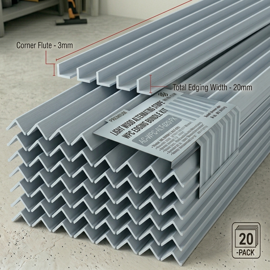 Bodie Light Grey Birch WPC Wall Panel Edging Trim (2700mm x 20 Pieces) – 45-WPA-BRCH-025