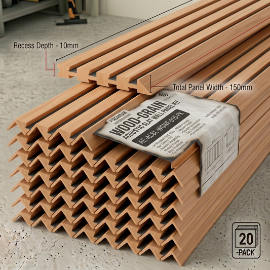 Bodie Golden Oak WPC Wall Panel Edging Trim (2700mm x 20 Pieces) – 45-WPA-SGOK-025