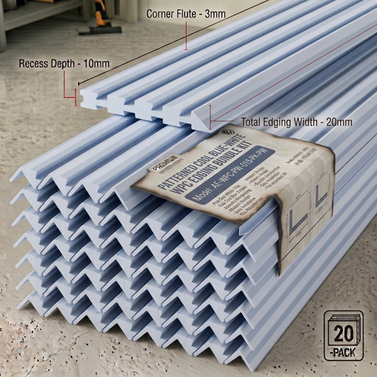 Bodie Grey Weave WPC Wall Panel Edging Trim (2400mm x 20 Pieces) – 45-WPA-SGRY-025