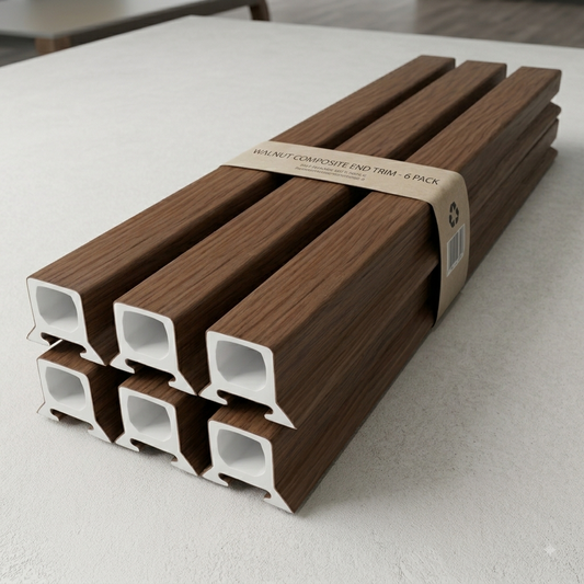 Bodie Brown Walnut WPC Wall Panel End Trim 2700mm  – 45-WPA-WLNT-END