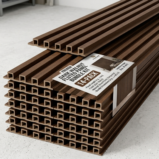 Bodie American Walnut Fluted WPC Wall Panel (2700mm x 165mm x 23mm) – 45-WPC-WLNT-023