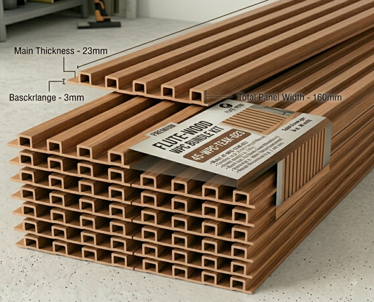 Bodie Harvest Cedar Fluted WPC Wall Panel (2400mm x 165mm) – 45-WPC-HVCD-023