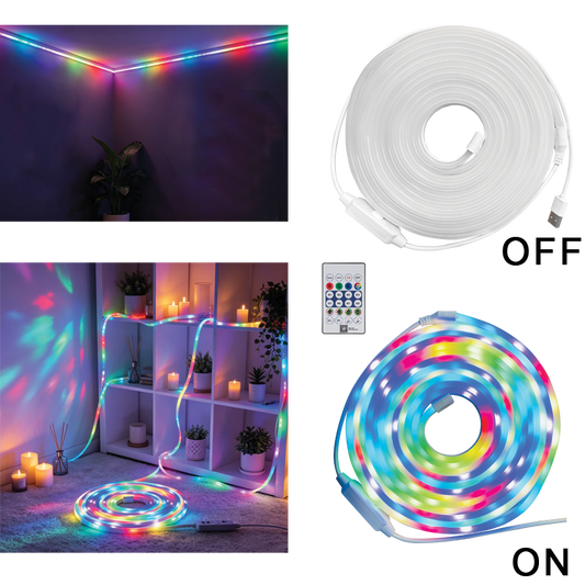 Bright Star Lighting 5M 5V USB IC-RGB IP65 Flexible LED Strip Light Kit – HVS201