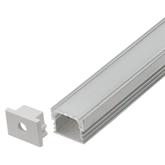 Bright Star HVS423 SURFACE ALU PROF. Surf, 2xEnds, 1xCover, 4xClips, IP20