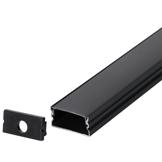 Bright Star HVS430 BK SURFACE 3M 3M BK ALU PROF. Surf, 2xEnd, 1xCover, 6xClip,IP65