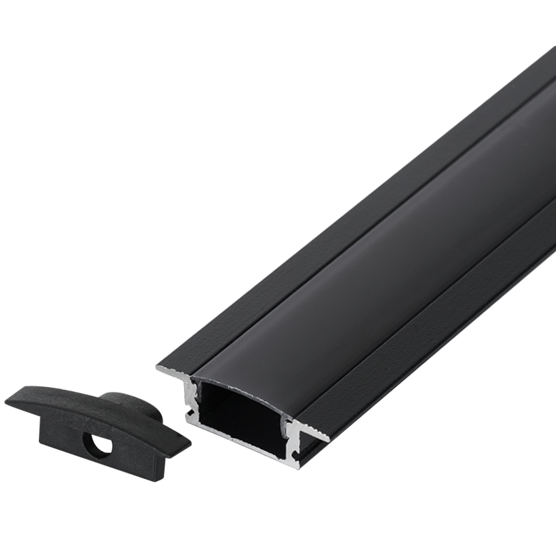 Bright Star HVS431 BK RECESS 3M 3M BK ALU PROF. Reces, 2xEnd, 1xCover, 6xClip,IP65