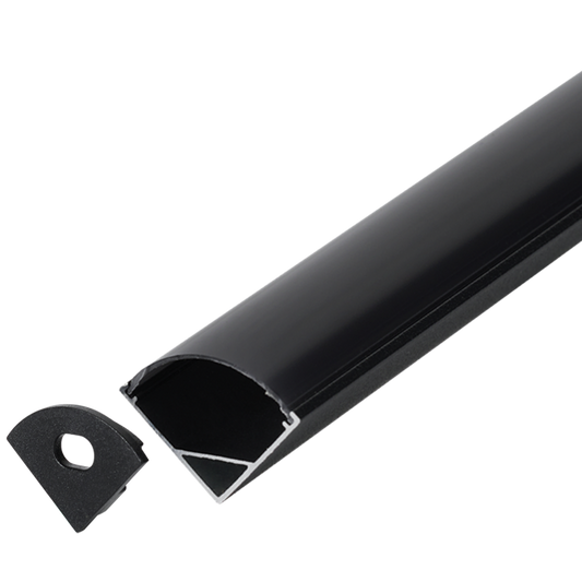 Bright Star HVS432 BK CORNER 3M 3M BK ALU PROF. Corner, 2xEnd, 1xCover,6xClip,IP20