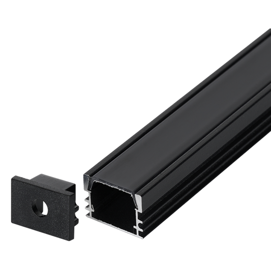 Bright Star HVS433 BK SURFACE 3M 3M BK ALU PROF. Surface,2xEnd, 1xCover,6xClip,IP20