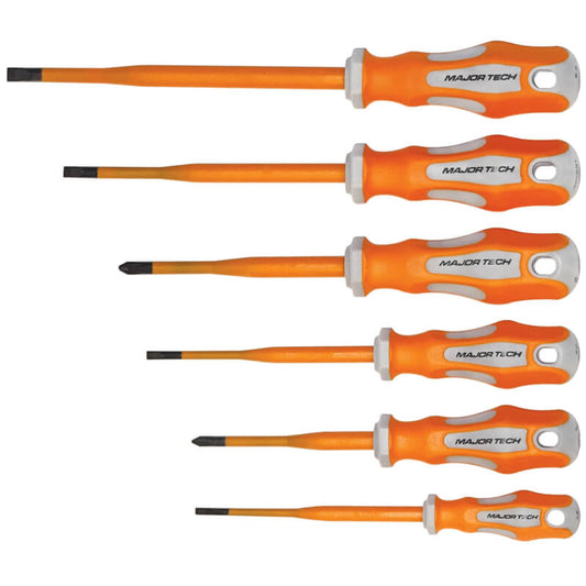 Major Tech 6-Piece 1000V Insulated Slimline Screwdriver Set