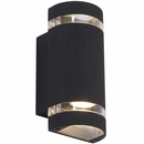 Bright Star L123 BLACK WALL BRACKET & GLASS UP &DOWN IP44 2XGU10