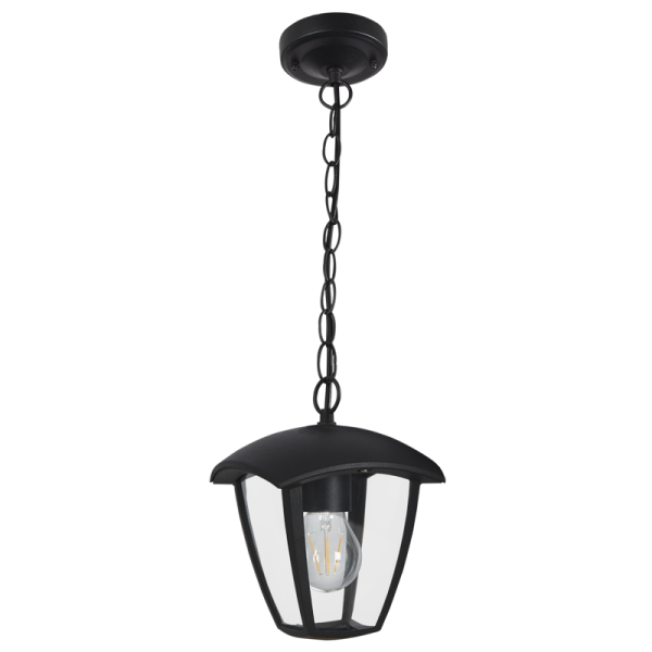Bright Star L363 BLACK 4 PANEL PENDANT LAMP IP44 1X11W ES