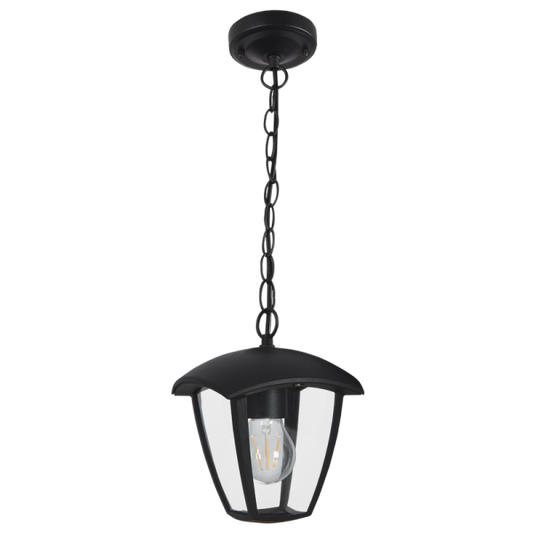 Bright Star L363 BLACK 4 PANEL PENDANT LAMP IP44 1X11W ES