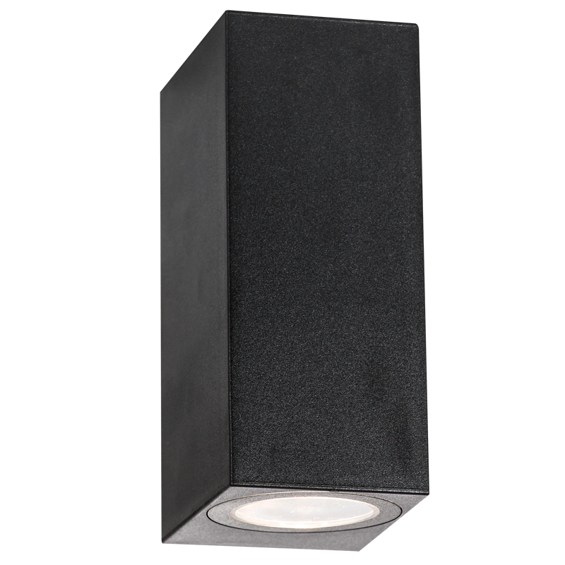 Bright Star L369 MATT BK UP FACING ALU LANTERN & GLASS 1X ES IP44