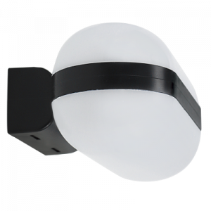 Bright Star L377 MATT BK PC LED WALL LIGHT IP65 10W LED 4000K 750 LUMEN
