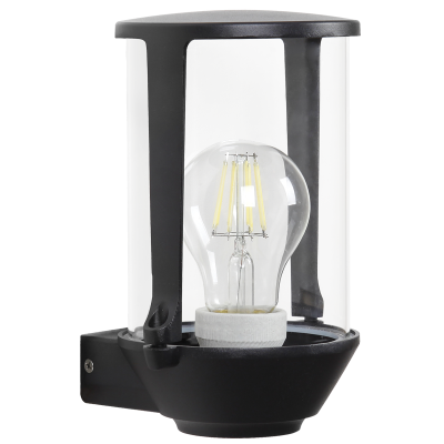 Bright Star L380 MATT BK DIE CAST ALU WITH CLEAR GLASS 1X40W ES IP65