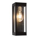 Bright Star L523 BLACK METAL & CLEAR SPECKLED GLASS IP54 1X60W ES
