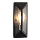 L524 Bright Star BLACK METAL & CLEAR SPECKLED GLASS IP54 1X60W ES