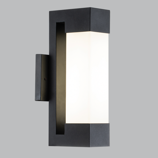 Bright Star L531 BLACK METAL & GLASS IP54 9W LED 4000K 700 LUMENS