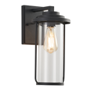 L532 Bright Star BLACK METAL & CLEAR GLASS IP54 1X60W ES