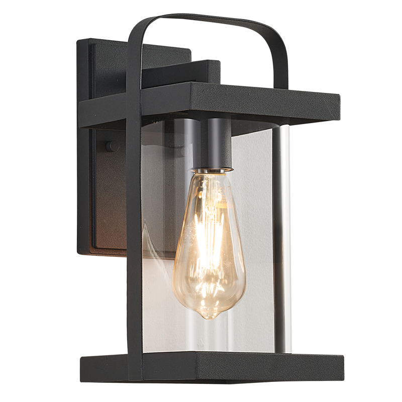 Bright Star L536 BLACK METAL WITH CLEAR GLASS IP54 1X60W ES
