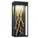 L540 Bright Star BLACK METAL WITH CLEAR GLASS IP54 BK/GD 20W LED 3000K