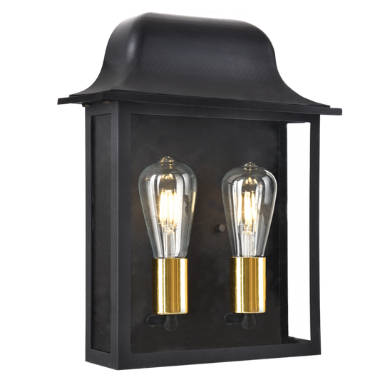Bright Star L542 BLACK ALU &METAL CLEAR GLASS IP54 2X60W ES