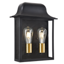 L542 Bright Star BLACK ALU &METAL CLEAR GLASS IP54 2X60W ES